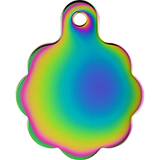 Engraved ID Tag Rainbow Rosette Large