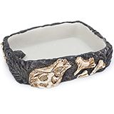 Fossil Rock Feeder Medium Food and Water Reptile Dish