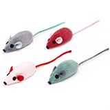 Rattle Mice Small Shorthair Cat Toy Pack of Four
