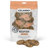 Icelandic 100% Redfish Skin Rolls Dog Treat  3oz
