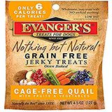 Evangers Nothing But Natural Quail Jerky 4.5 oz Dog Treat