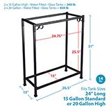 Stand Titaneze for 15/20H Gallon Aquariums