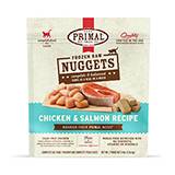Primal Frozen Raw Cat Food Chicken Salmon Nuggests 3Lb