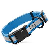 Biothane Adujstable Reflective Dog Collar Blue 15-25