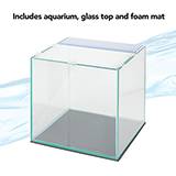Aqueon Frameless 3 Gallon Aquarium, Glass Top, and Foam Mat