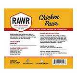 Rawr Frozen Chicken Feet for Dogs and Cats 1lb