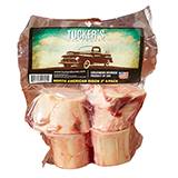 Tuckers Frozen Raw Bison Bones 2 inch 4 Pack for Dogs