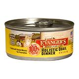 Evangers Holistic Quail Dinner Canned Cat Food 5.5 oz case