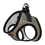 Wrap N Go Dog and Cat Step Harness Tan Plaid XSmall