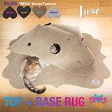 Snuggly Cat Ripple Rug Luxe Beige Cat Play Area