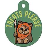 Engraved ID Tag Large Circle Star Wars Treats Please