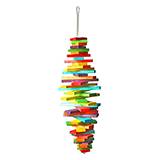 A & E Happy Beaks Sprial Blocks Bird Toy for Medium Birds