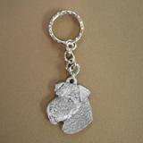 Pewter Key Chain I Love My Airedale