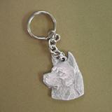 Pewter Key Chain I Love My Akita