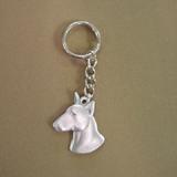 Pewter Key Chain I Love My Bull Terrier