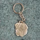 Pewter Key Chain I Love My Bulldog