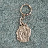 Pewter Key Chain I Love My Lhasa Apso