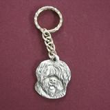 Pewter Key Chain I Love My Old English Sheepdog