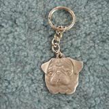 Pewter Key Chain I Love My Pug