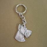 Pewter Key Chain I Love My Schnauzer