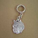 Pewter Key Chain I Love My Silky Terrier
