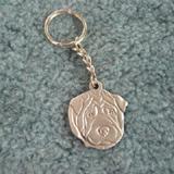 Pewter Key Chain I Love My Shar Pei