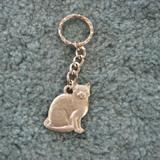 Pewter Key Chain I Love My Tabby