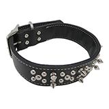 Circle T Leather Dog Collar Oak Spike 26 Black