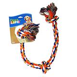 Rope Tug 3-Knot Color Super Dog Toy