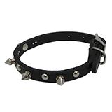 Spiked Dog Collar Black 10 x 3/8 inch