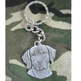 Pewter Key Chain I Love My Weimaraner