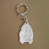 Pewter Key Chain I Love My Blood Hound