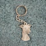 Pewter Key Chain I Love My Italian Greyhound