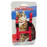 Adjustable Figure H Cat Harness Red Nylon
