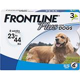 Frontline PLUS Dog 23-44 lb 3 pack Flea and Tick Treatment