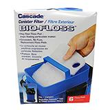 Cascade Bio-Floss Pad 6 pack for Penn Plax Canister Filters