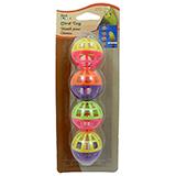 Penn Plax 4 Balls w/bells Bird Toy