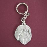 Pewter Key Chain I Love My Bearded Collie