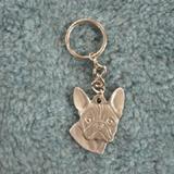 Pewter Key Chain I Love My French Bulldog