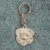 Pewter Key Chain I Love My Japanese Chin