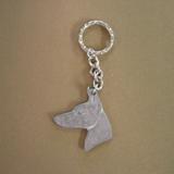 Pewter Key Chain I Love My Manchester Terrier