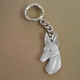 Pewter Key Chain I Love My Pharoah Hound