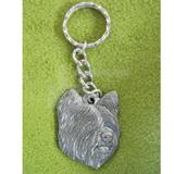 Pewter Key Chain I Love My Skye Terrier