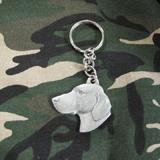 Pewter Key Chain I Love My Vizsla