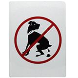 Sign No Pooping 9 x 12 inches Aluminum