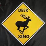 Sign Deer Xing 12 x 12 inch Aluminum