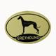 Euro Style Oval Dog Decal Greyhound