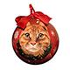 E&S Imports Shatterproof Animal Ornament Orange Cat 