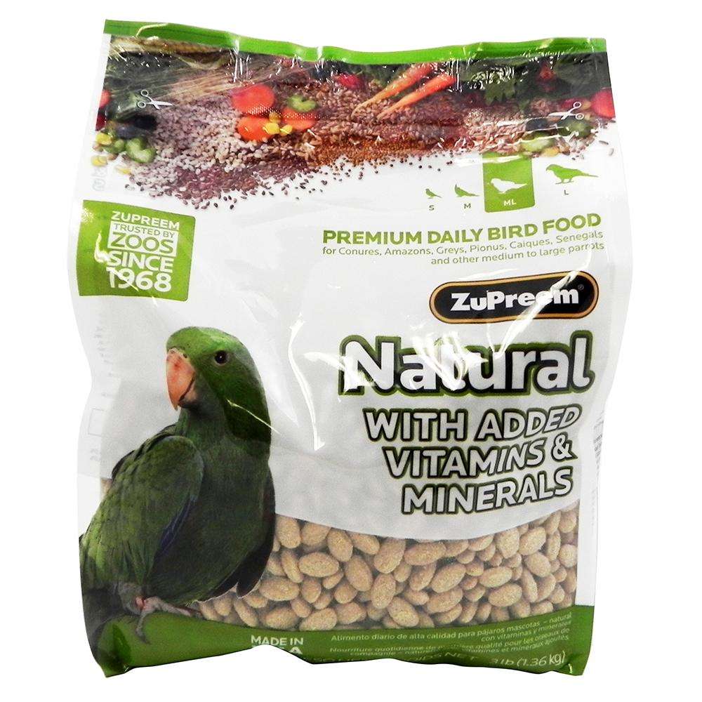 Zupreem Natural Blend Parrot/Conure Food 3 pound