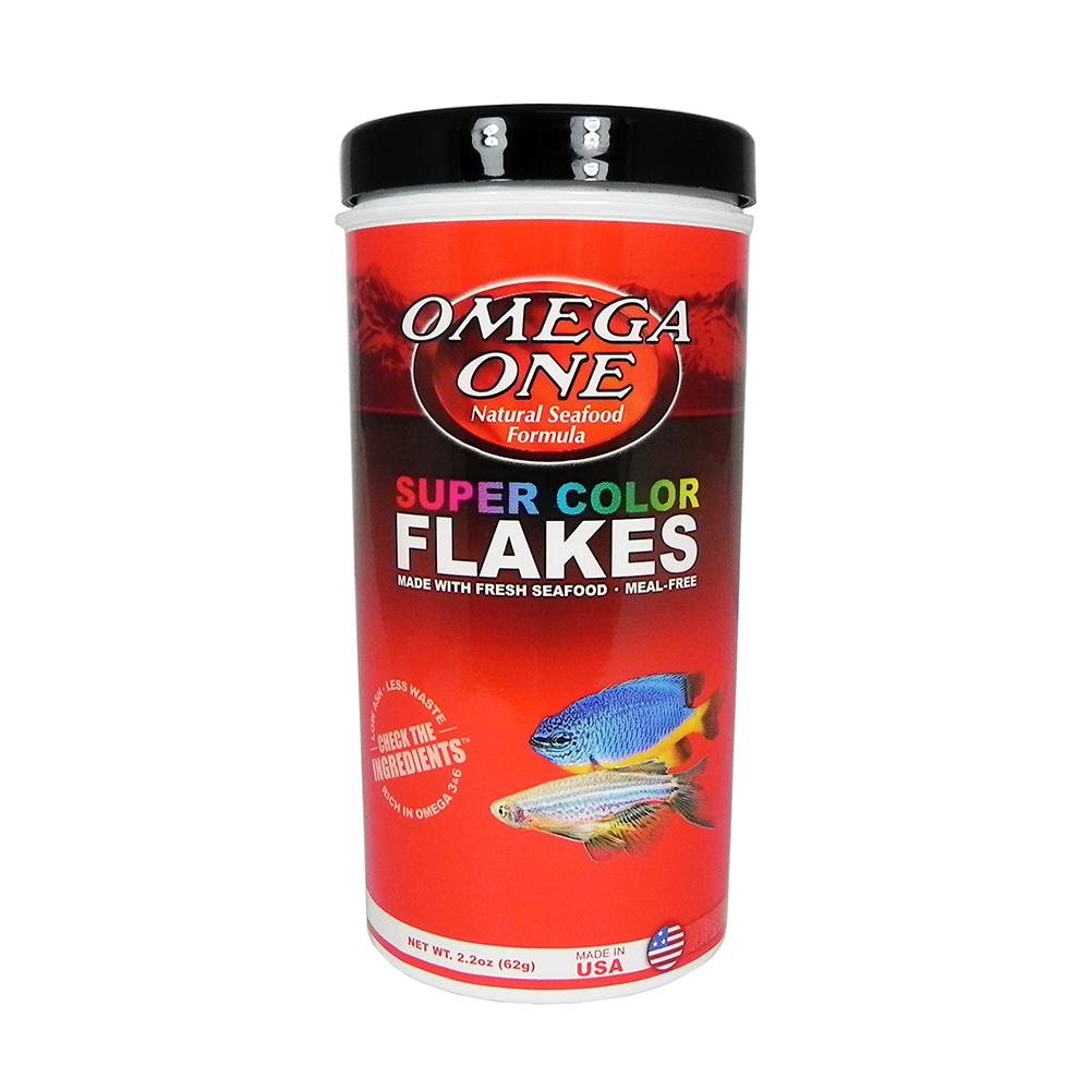 Omega One Super Color Flakes Fish Food 2.2 ounce